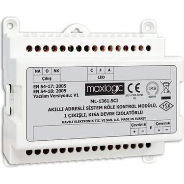 Maxlogic Akıllı Adresli Röle Kontrol Modülü, 1 Çıkışlı, Kısa Devre İzolatörlü