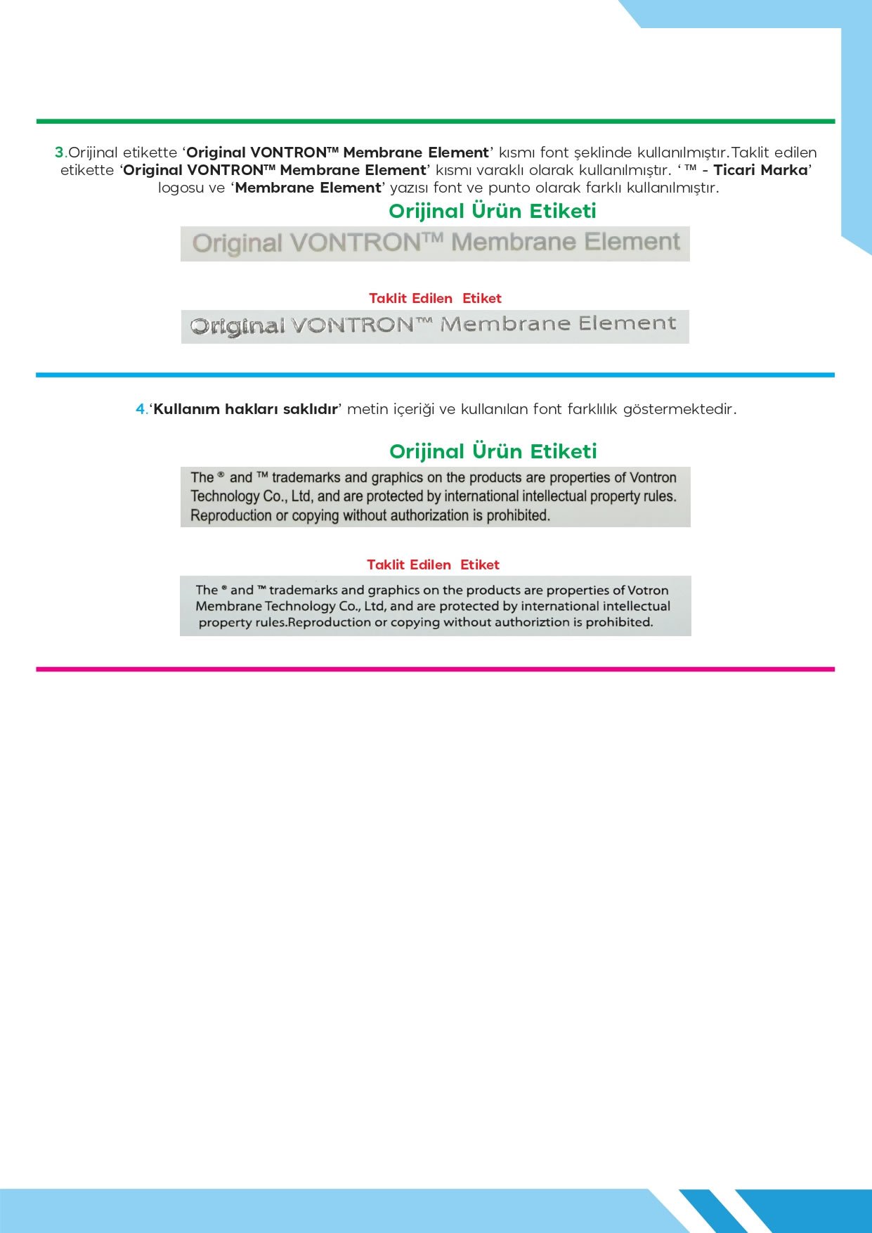 orjinal vontron membran