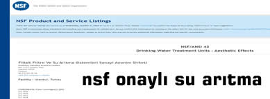 NSF Sertifikası Nedir