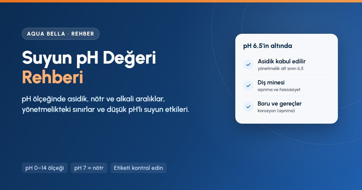 İdeal içme suyu pH rehberi: pH 6,5'in altındaki asidik suyun diş minesi ve borulara etkileri
