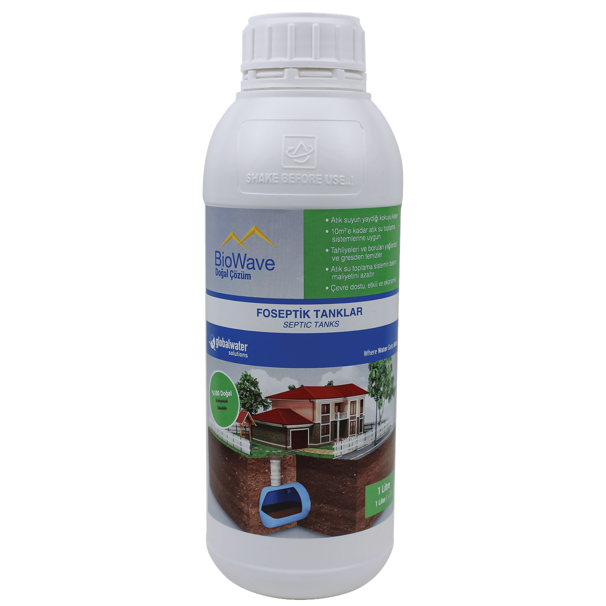 Biowave Foseptik Tanklar Koku ve Atık Giderici - 1 LT