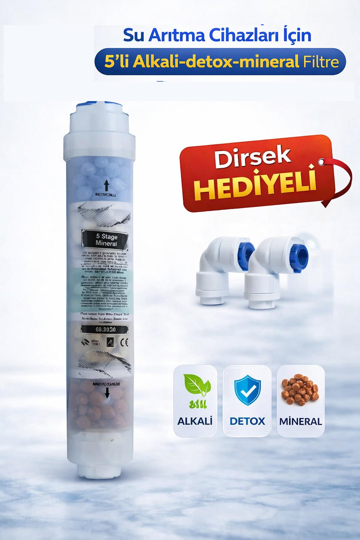 Su Arıtma Cihazı İçin 5'li Alkali-detox-mineral Filtre