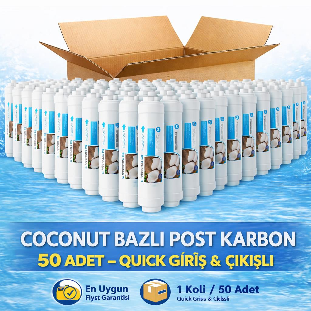 Toptan Su Arıtma Filtresi Post Karbon 50 Adet Tatlandırıcı Filtre
