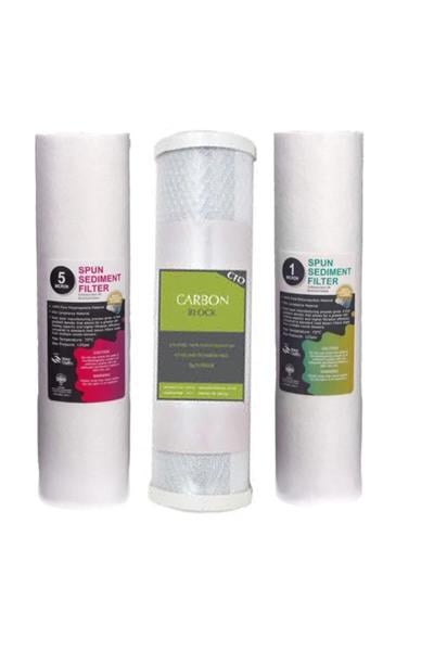 Su Arıtma Cihazı Ön 3'lü Filtre Set 5mikron Cto 1m