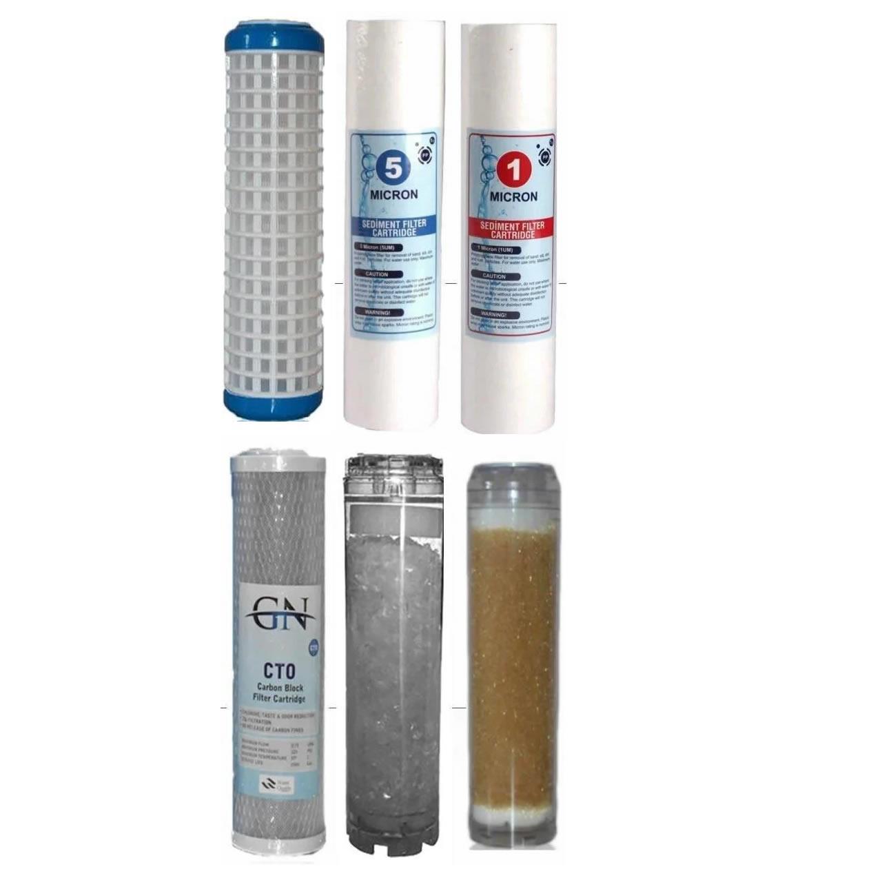AQUA TURCO daire girişi Deluxe 6'lı premium yedek filtre seti