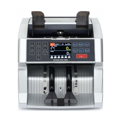 Bill CounterBill Counter Silver Mix Pro Para Sayma Makinesi TL Karışık Sayım, Euro ve USD Adet SayımSilver Mix Pro