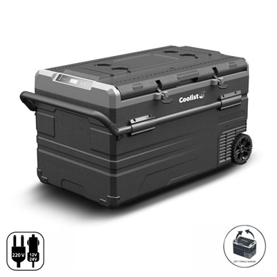 CoolistCoolist CLK120W 12/24V 220Volt 114 Litre Tek Bölmeli Tekerlekli Outdoor Kompresörlü Oto Buzdolabı/DondurucuCLK120W