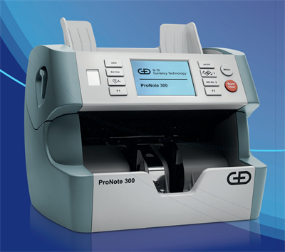 Giesecke+DevrientGiesecke+Devrient ProNote 300 Tek Katlı, Tek Cıslı Karışık Banknot Sayma Makinesi, 22 Ülke Parası, Alman MalıProNote 300