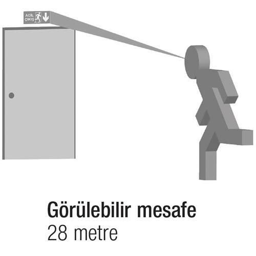 ArselArsel Ekolite AE-6010-L Acil Çıkış Yönlendirme Armatürü Şebekeden Yanan 20xF LEDAE-6010-L