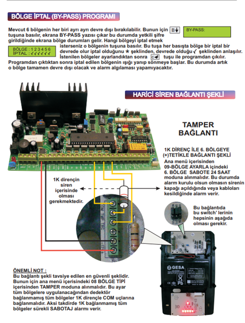 ElectrosecElectrosec DAP-06 Hırsız ve Yangın Alarm Paneli (6 Bölgeli)ME-DAP-06