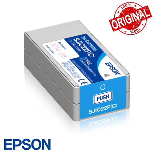 EpsonEpson Colorworks TM-C3500 Kartuş - Cyan (SJIC22P - C) C33S020602 ME-Cyan (SJIC22P