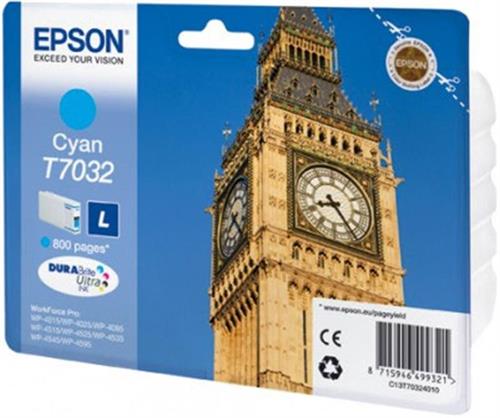 EpsonEpson T7032 Cyan Mavi 800 Sayfa Mürekkep Kartuş T703240108715946499321