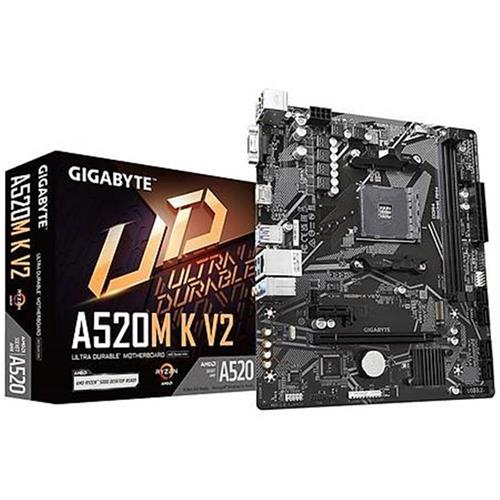GIGABYTEGigabyte A520M-K V2 DDR4 5100MHz PCI-E Gen3 M.2 USB 3.2 VGA HDMI mATX AM4 Anakart4719331852771