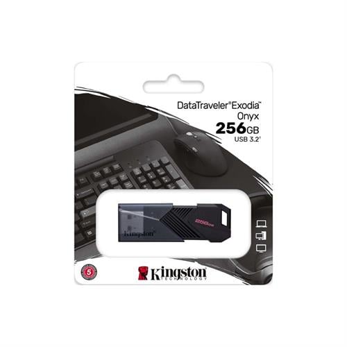 KINGSTONKingston DTXON-256GB 256GB Portable USB 3.2 Gen 1 DataTraveler Exodia Onyx Flash Bellek740617332674