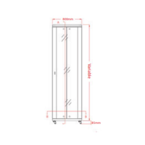 LEGENDLegend 22u 19 INC Dikili Tip Rack Kabinet 800x800x1157mm Siyah22u-800x800