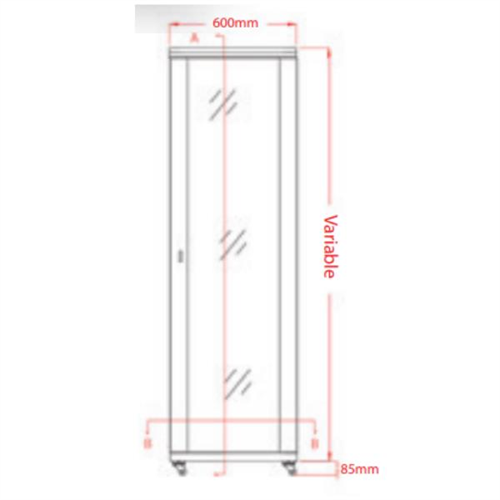 LEGENDLegend 26U 19 INC Dikili Tip Rack Kabinet 1155x600x600mm SiyahME-26U-600X600