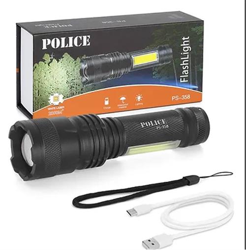 POLICEPolıce PS-358  Zoom  Gövdede Işık Şarjlı Led El Feneri6186266559842