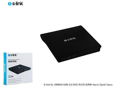 LITE-ONS-link SL-DRW06 USB 3.0 DVD-R-CD-R-RW- Dvd-Rw Ultra Slim Harici Optik Yazıcı Siyah8680096091551