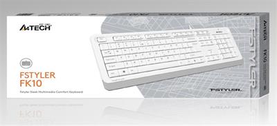 A4TECHA4 Tech Fk10 Q Usb Fsytyler Beyaz Tr Fn-Mmedya Klavye4711421943024