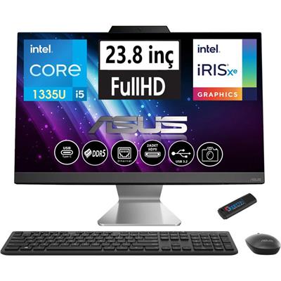 ASUSAsus A3402WBAK-I58512B0D Intel Core I5-1335U 8GB 512GB SSD 23.8 Freedos All-In-One Pc4711387473665