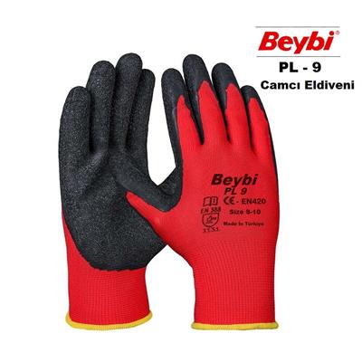 BEYBİBeybi Nitril Poly PL9 10 Kırmızı Siyah İş Eldiveni 12li Paket Camcı Eldiveni8681780020376