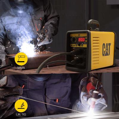 CATCAT DZ201 200 Amper TIG LIFT/MMA Çanta Tipi Profesyonel Dijital İnverter Kaynak MakinesiDZ201
