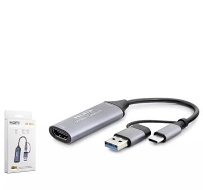 HADRONHADRON HDX7831 TYPE-C HDTV COMBO HDMI 4K 30HZ + TYPE-C + 2-USB3.0 + LAN 5IN1 GRİ8680469038787