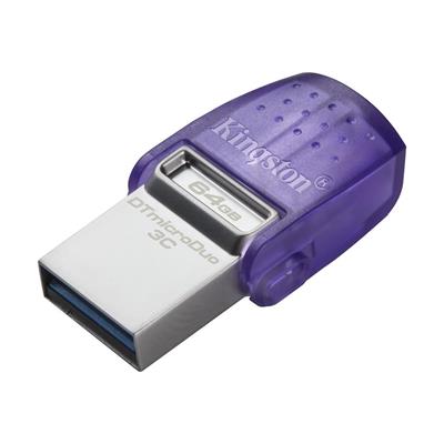 KINGSTONKingston DTDUO3CG3-64GB DataTraveler microDuo 3C 200MB-s dual USB-A + USB-C Flash Bellek740617328219