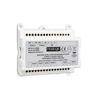 MaxlogicMaxlogic ML-1371.SCI Akıllı Adresli Siren Kontrol Modülü, 1 Çıkışlı, Kısa Devre İzolatörlüML-1371.SCI