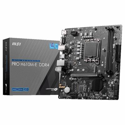 MSIMsı Pro H610M-E 3200MHz DDR4 Soket 1700 M.2 HDMI VGA mATX Anakart4711377002660