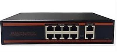 NOVANova HIF0820FBL-C 8 Port Poe+ 10-100 Mbps 2 Port 10-100 Mbps Uplink Switch8681338002939