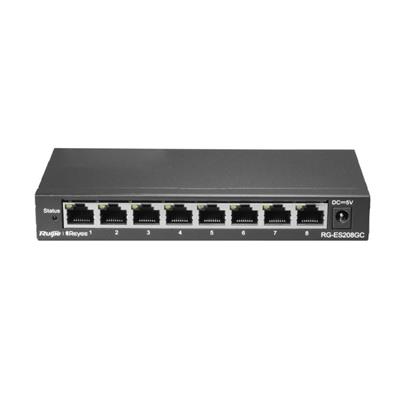 RUIJIERuijie-Reyee RG-ES208GC 8 Port 10-100-1000 Mbps Yönetilebilir Switch Çelik Kasa6971693271869