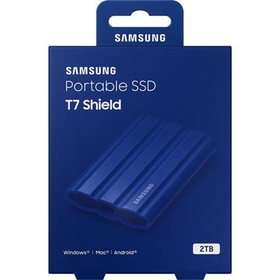 SAMSUNGSamsung 2TB T7 Shield Usb 3.2 (Okuma 1050MB - Yazma 1000MB) Mavi Taşınabilir SSD Disk MU-PE2T0R-WW8806092309951