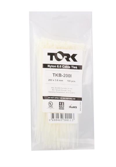 TORKTork TRK-100-3,5mm Beyaz 100lü Kablo Bağı8697464908953
