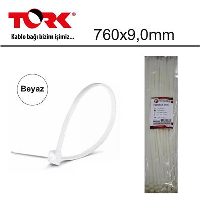 TORKTork TRK-760-9,0mm Beyaz 100lü Kablo Bağı (86978)8697464908649