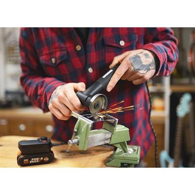 WorxWORX WX741.9 MAKERX 20Volt Kömürsüz Profesyonel 50mm Avuç Taşlama + 3 Aksesuar (Akü Dahil Değildir)WX741.9
