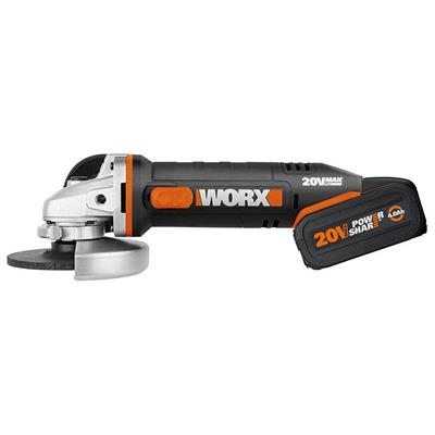 WorxWORX WX803 20Volt 2.0/4.0 Ah. Li-ion Çift Akülü 125mm Profesyonel Şarjlı Avuç TaşlamaWX803