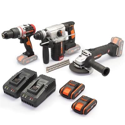WorxWORX WXKS6 WX354.9 + WX380.9 + WX812.9 + WA3601 20V/2Ah Pro Kombo SetWXKS6