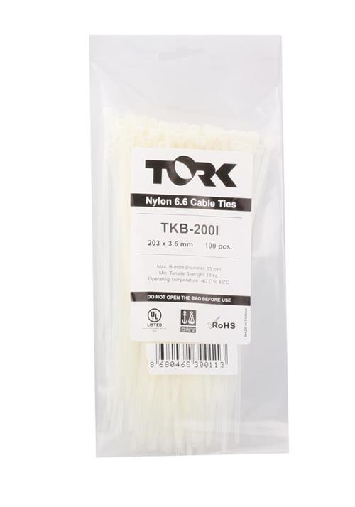 TORKTork TRK-100-2,5mm Beyaz 100lü Kablo Bağı8697464908014