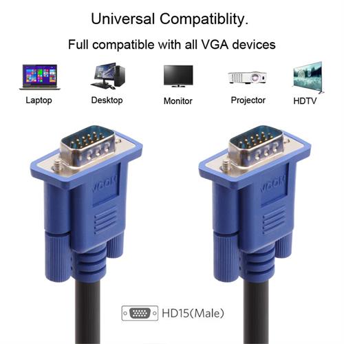 VCOMVcom CG341AD-3.0 Mavi Konnektör Siyah 3MT Vga M-Vga M Kablo4895182208032