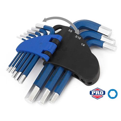 WorkproWORKPRO WP222014 9 Parça Kısa Boy CR-V Metrik Profesyonel Allen Anahtar TakımıWP222014
