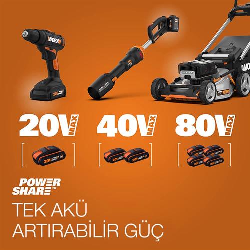 WorxWORX WA3604 20Volt 4.0Ah PowerShare Li-ion Akü ve Akü Şarj CihazıWA3604