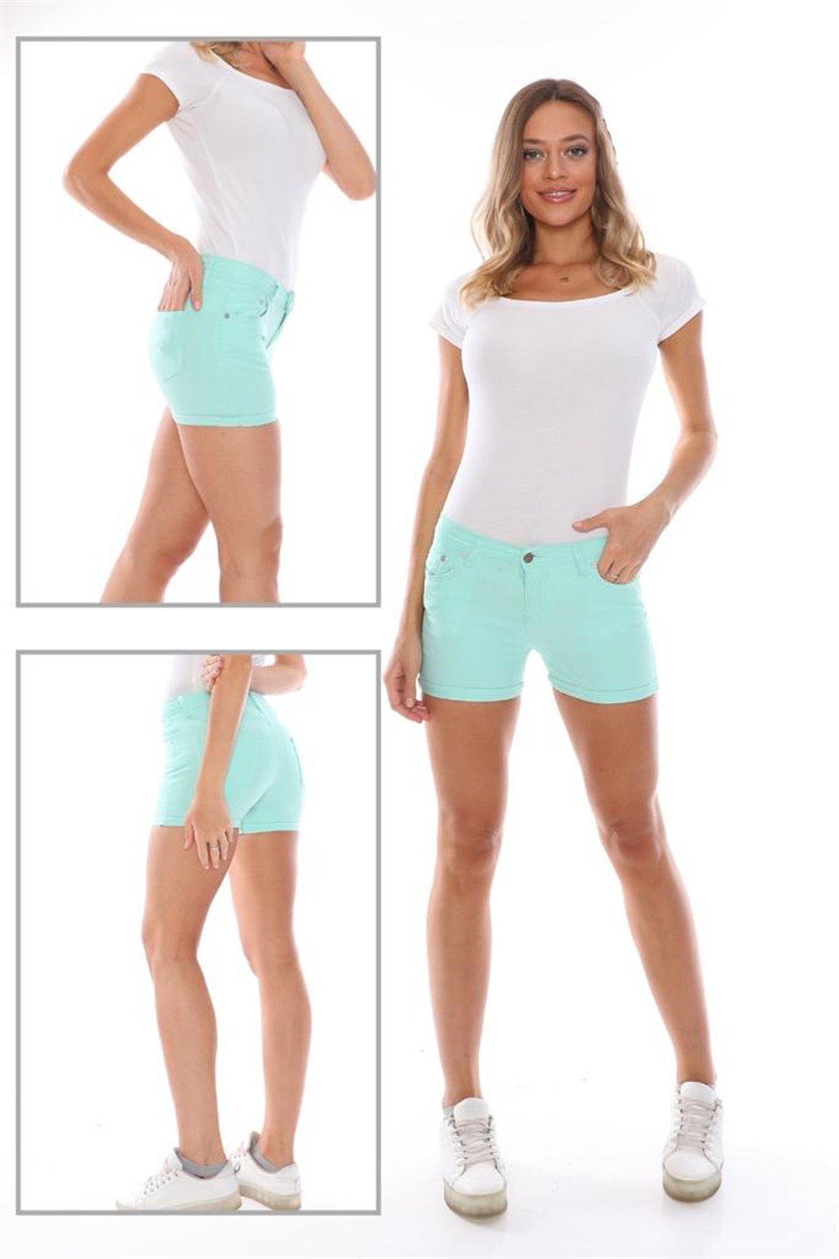 Bayan renkli şort 56582