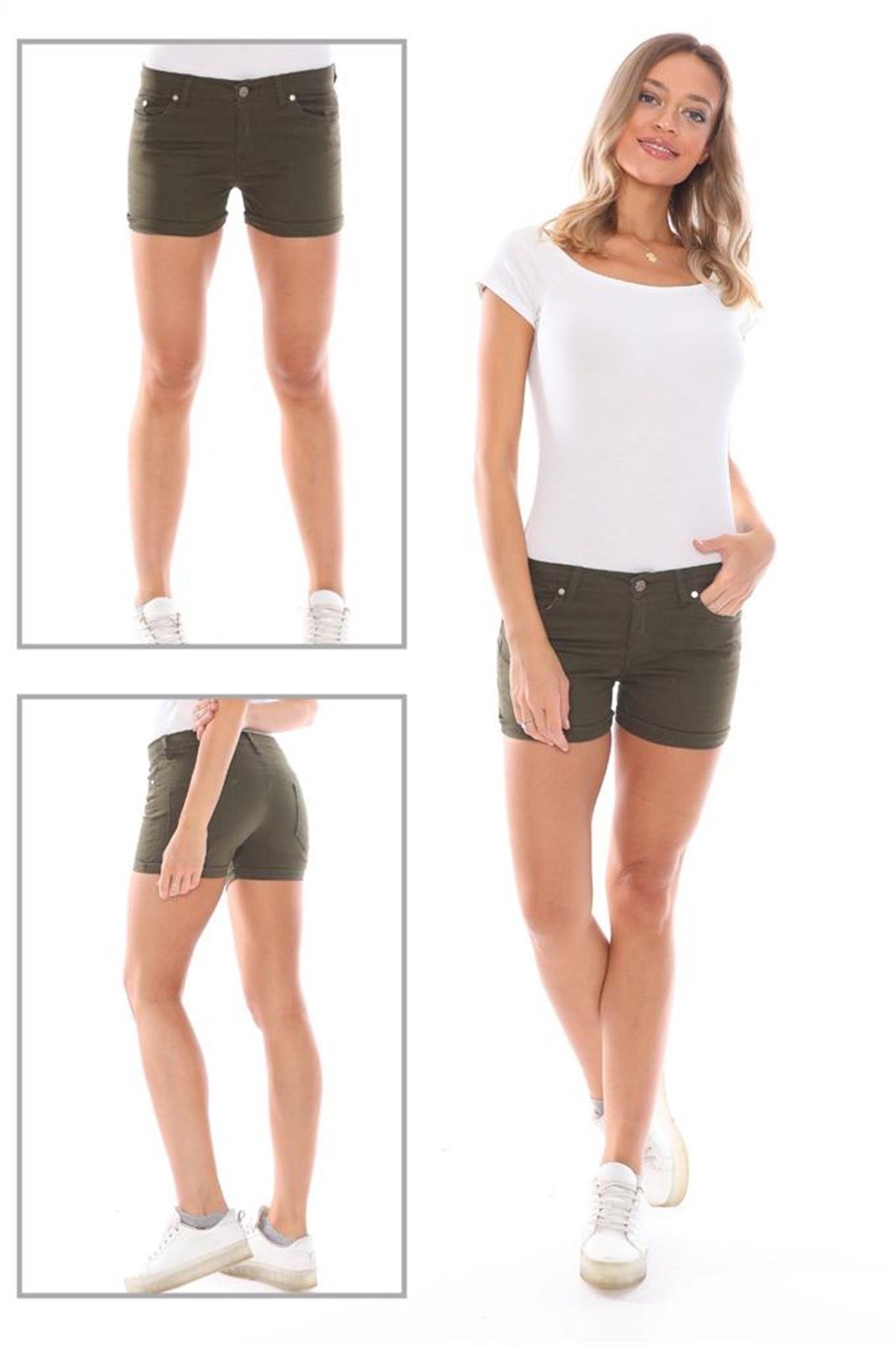 Bayan renkli şort 56583