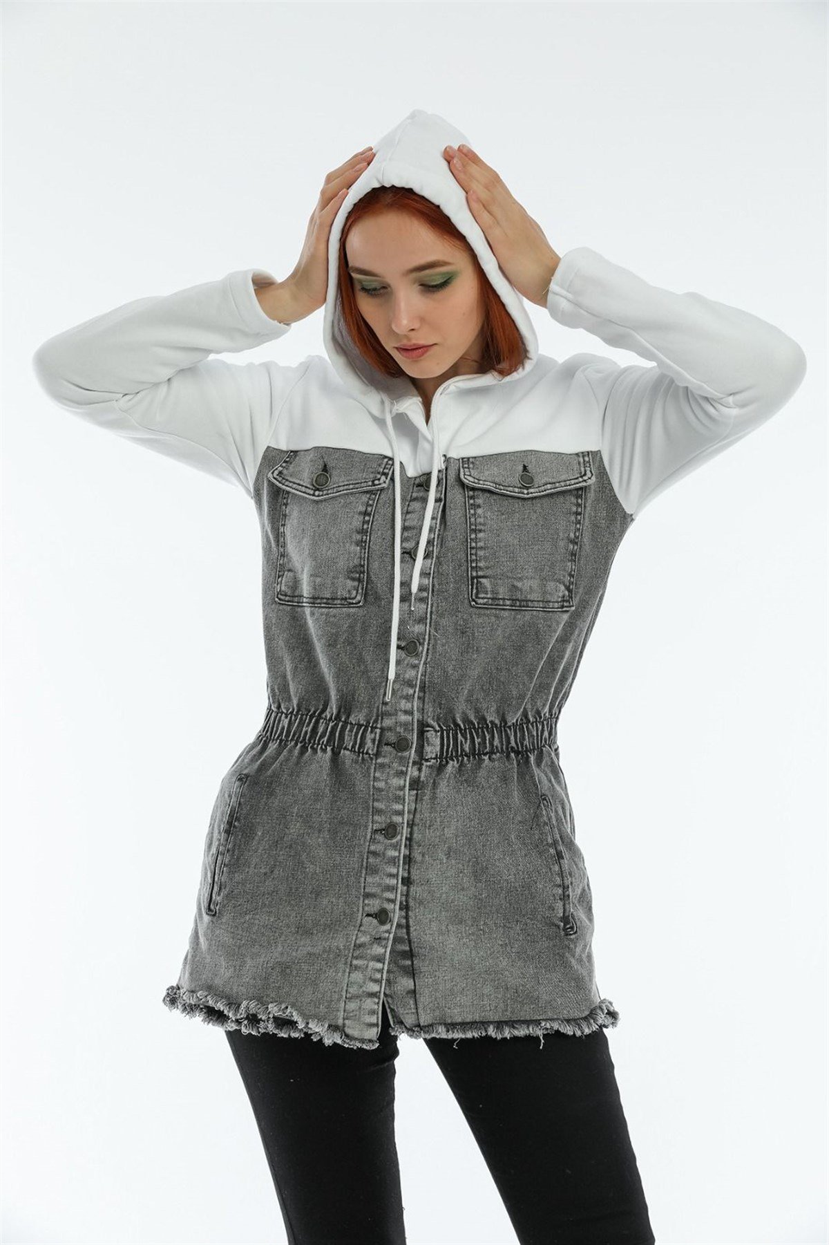 Bayan Yeni Model Kot Ceket 0398446