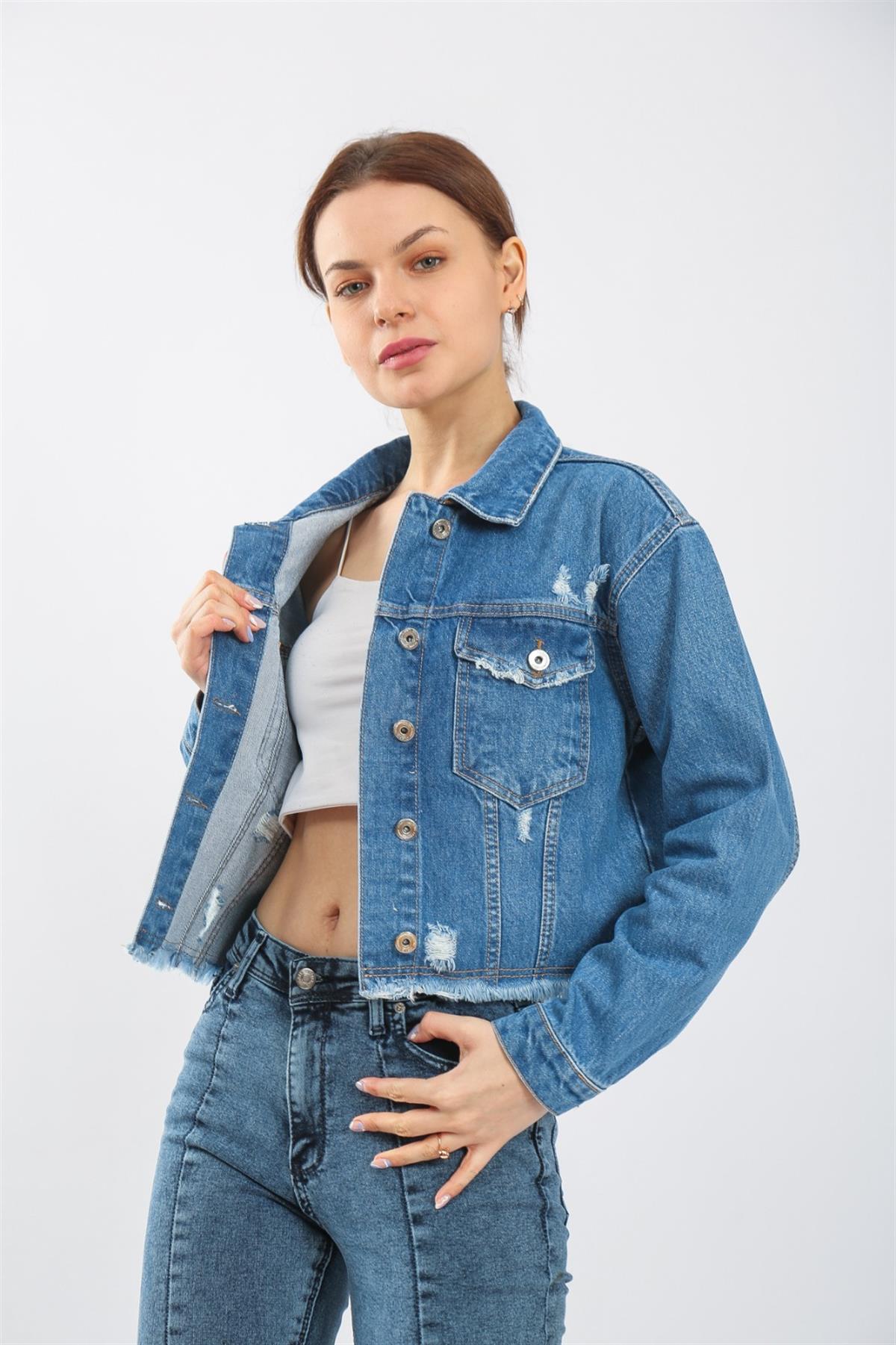 Bayan yeni model Kot Ceket 60994