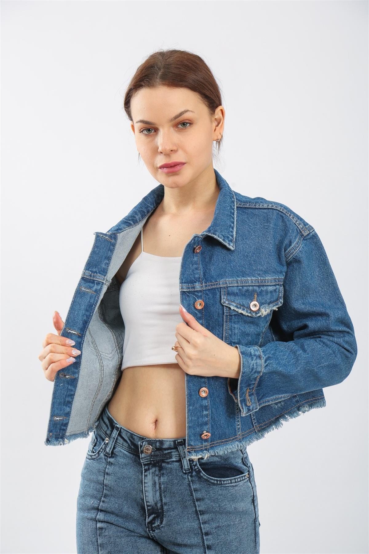 Bayan yeni model Kot Ceket 69894