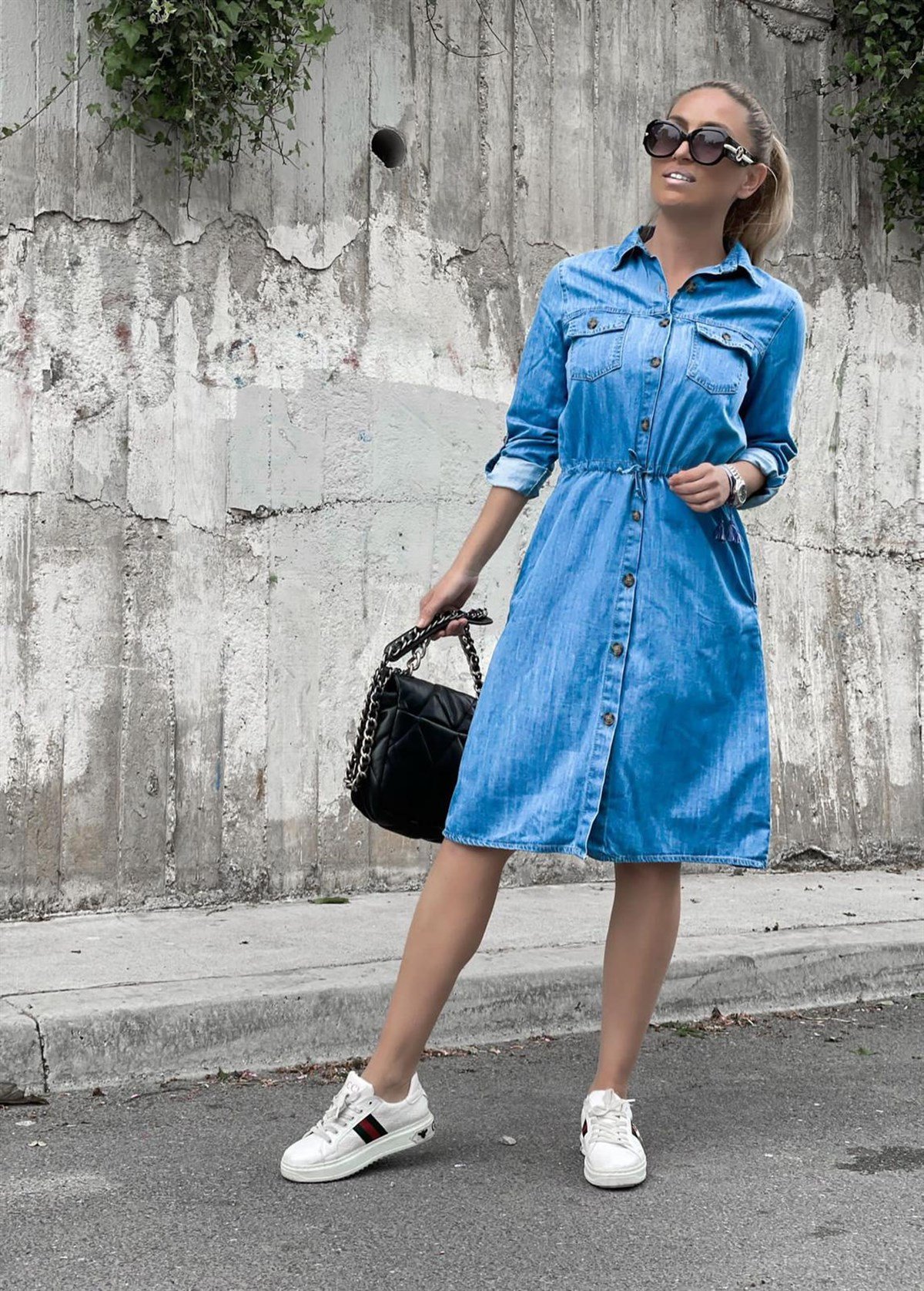 Bayan Yeni Model Kot Elbise 54944