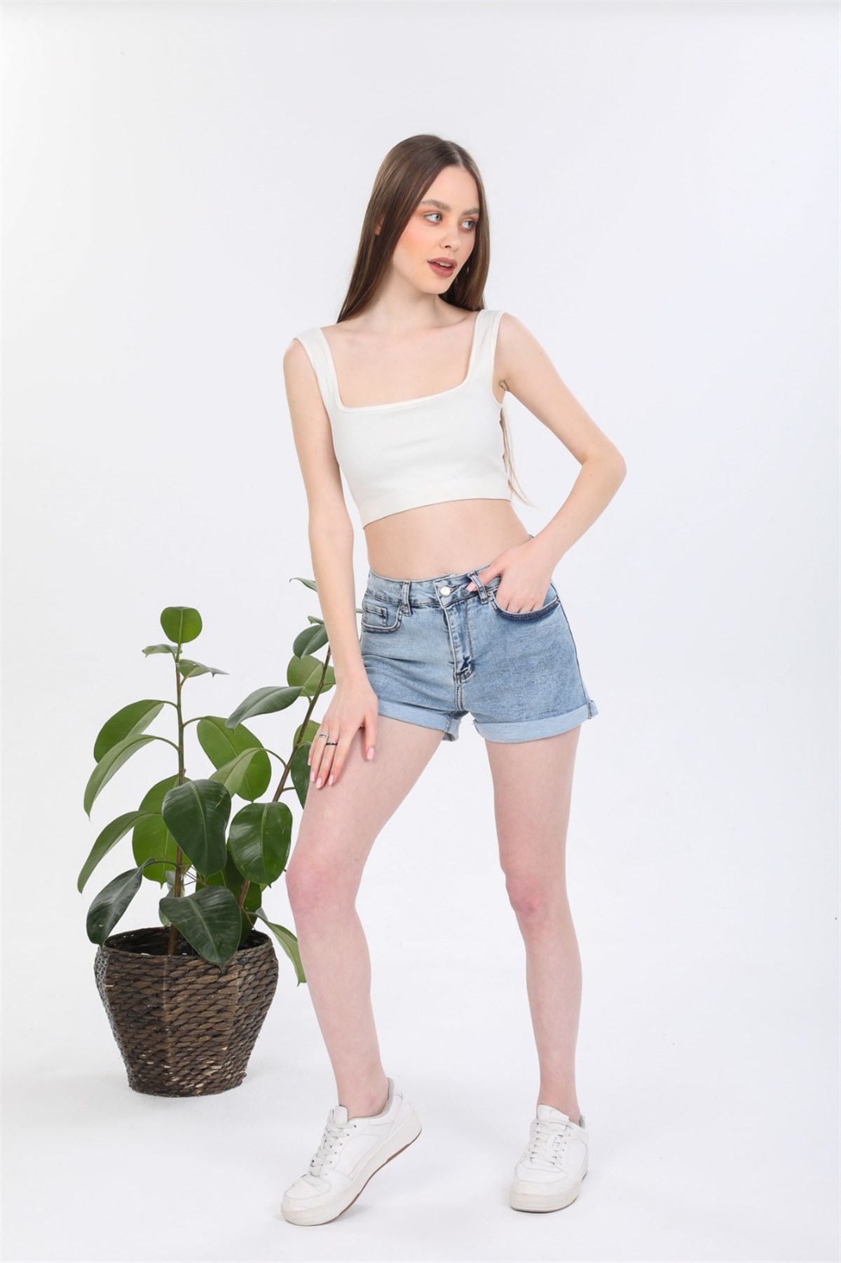 Bayan Yeni Model Kot Şort 2993227