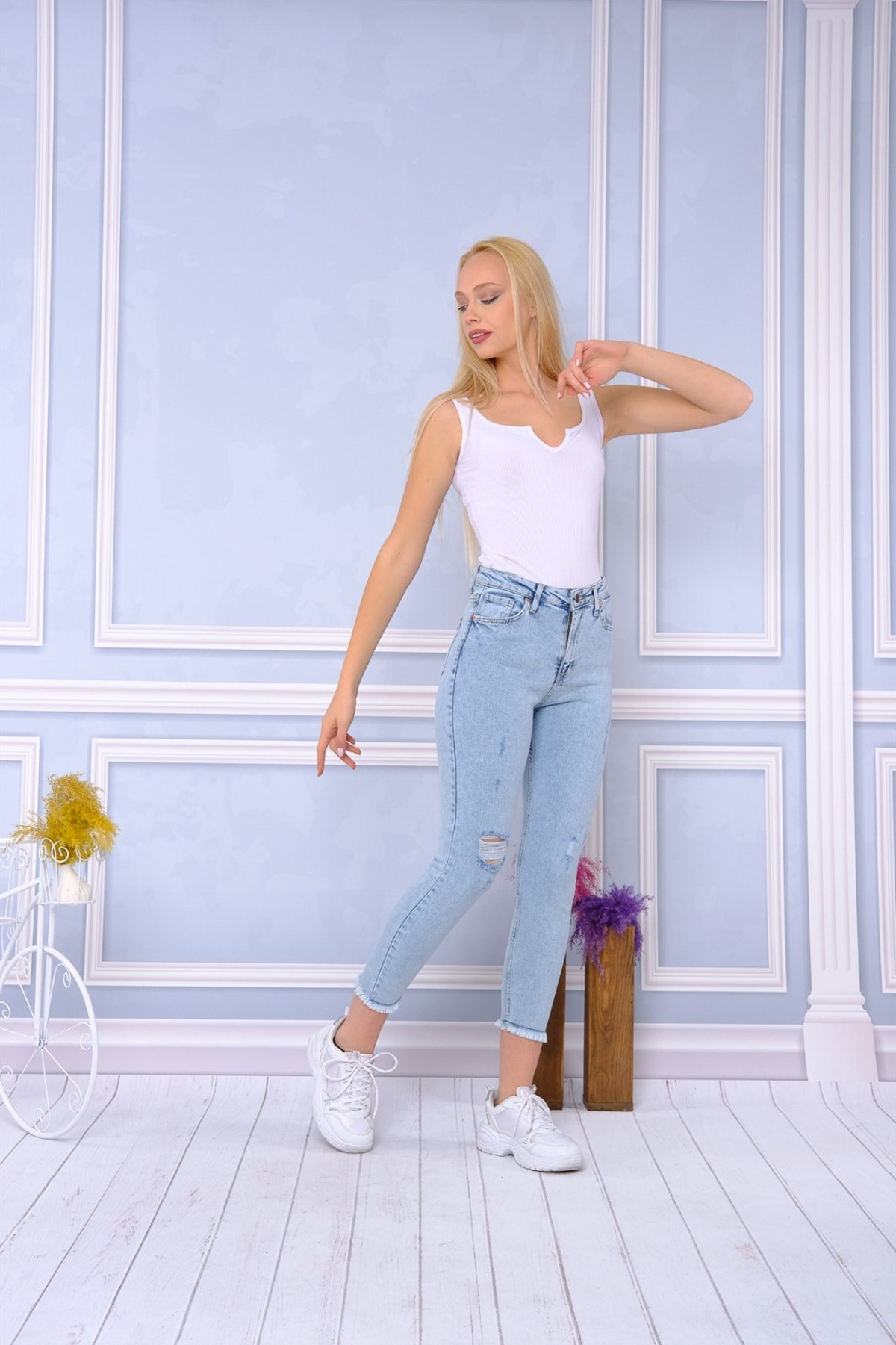 Bayan yeni model Mom pantolon 325545